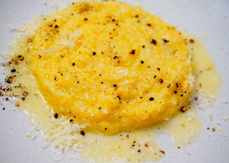Полента с сыром и перцем фото