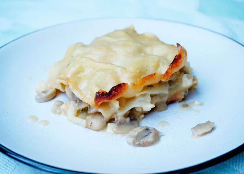 Лазанья с цветной капустой и грибами фото