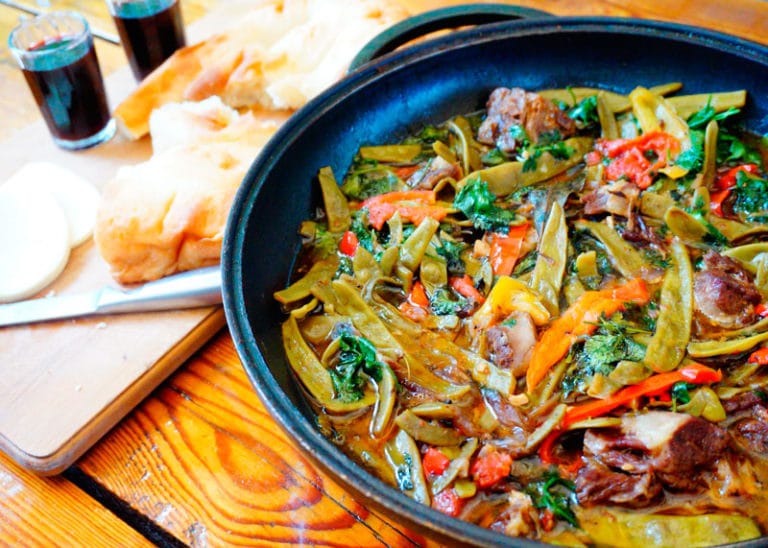 Лобио из стручковой фасоли и баранины фото